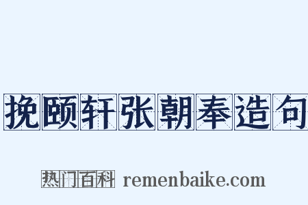 挽颐轩张朝奉造句是什么意思的图片